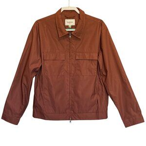 Goodfellow & Co Rust Brown Lightweight Jacket Recycled Polyester Zip-Up Mens M